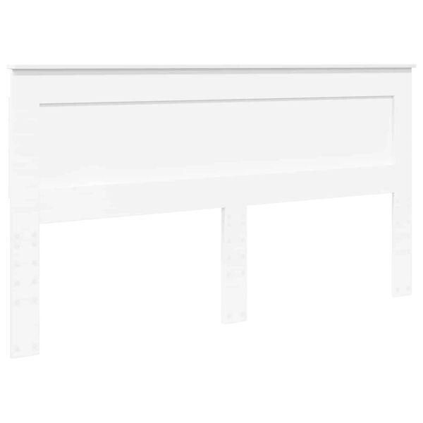 vidaXL Cabeceira com cabeceira Branco 180 cm Madeira processada