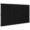 vidaXL Cabeceira de parede 204x3x110 cm madeira de pinho maci&ccedil;a preto