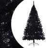 vidaXL Meia árvore de Natal artificial com suporte 210 cm PVC preto