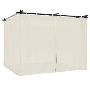 vidaXL Gazebo com cortinas 3x3 m a&ccedil;o creme