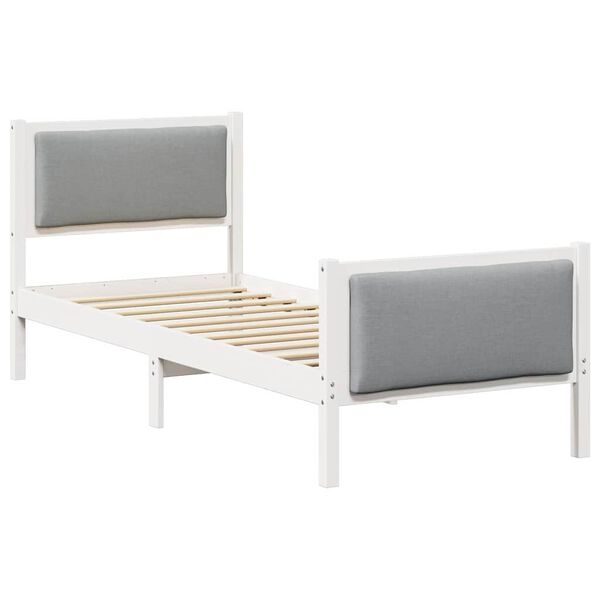 vidaXL Estrutura da Cama Cinzento-claro 75 x 190 cm tecido