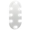 vidaXL Espelho com luzes LED 40x20 cm vidro oval