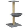 vidaXL &Aacute;rvore para gatos com poste arranhador sisal 74 cm cinzento