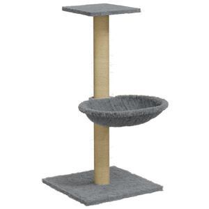vidaXL &Aacute;rvore para gatos com poste arranhador sisal 74 cm cinzento