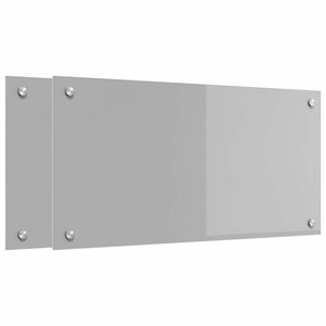 vidaXL Prote&ccedil;&atilde;o de Cozinha 2 pcs Cinzento-claro 80 x 40 cm