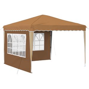 vidaXL Tenda de Festa Pop-up 288 x 288 x 245 cm Bege Tecido Oxford
