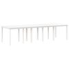 vidaXL Conjunto de Jantar para Jardim com almofada 11 pcs Branco