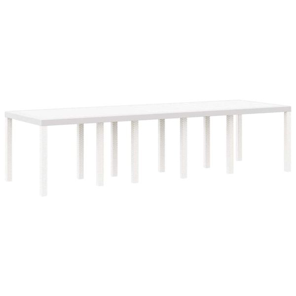 vidaXL Conjunto de Jantar para Jardim com almofada 11 pcs Branco