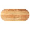 vidaXL Tampo de mesa 140x60x4 cm carvalho maciça oval castanho-claro
