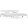 vidaXL Estrutura de cama 200x200 cm pinho maci&ccedil;o branco