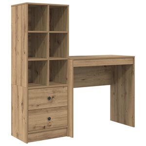 vidaXL Mesa Carvalho Artesanal 125,5 x 40 x 127 cm 2 unid.