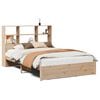 vidaXL Cama com estante sem colch&atilde;o 140x200 cm pinho maci&ccedil;o