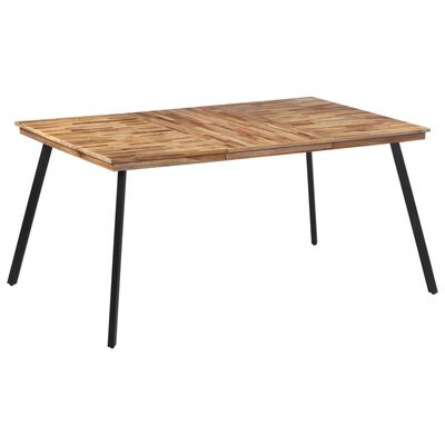 vidaXL Mesa de jantar 169x98,5x76 cm madeira de teca maciça