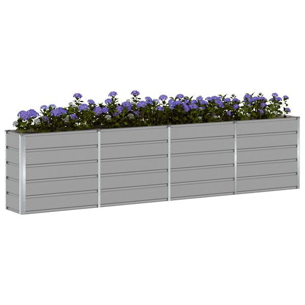 vidaXL Floreira Cinzento-claro 160 x 40 x 75 cm A&ccedil;o