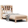 vidaXL Cama com estante sem colch&atilde;o 90x190 cm pinho maci&ccedil;o