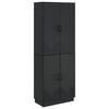 vidaXL Conjunto de Gabinete 2 unid. Preto Derivados de Madeira