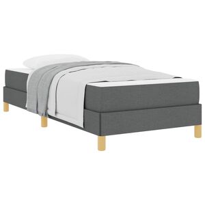 vidaXL Cama Box com colch&atilde;o Cinza Escuro 80 x 200 cm tecido