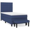 vidaXL Cama com molas/colch&atilde;o 80x200 cm tecido azul