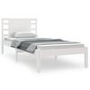 vidaXL Cama sem colch&atilde;o 100x200 cm madeira de pinho maci&ccedil;a branco