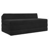 vidaXL Sof&aacute; Cama Dobr&aacute;vel Preto 120 x 60 x 49 cm Tecido