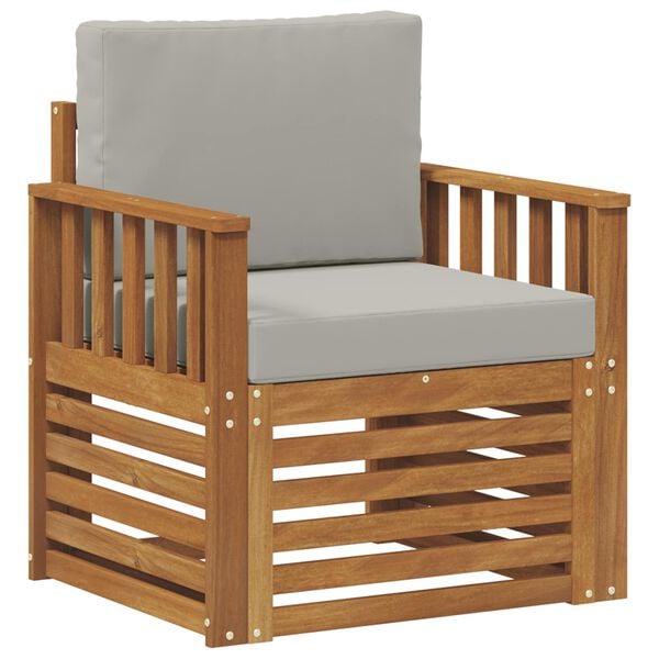 vidaXL Conjunto de Sof&aacute;s para Exterior Natural 71 x 63 x 73 cm