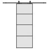 vidaXL Porta deslizante c/ conj. ferragens 76x205cm vidro ESG preto