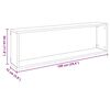 vidaXL Prateleiras parede forma de cubo 2pcs contr. 100x15x30 cm cinza