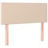 vidaXL Cabeceira de cama couro artificial 80x5x78/88 cm cappuccino