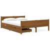 vidaXL Estrutura cama c/ 2 gavetas 160x200cm pinho maci&ccedil;o castanho mel