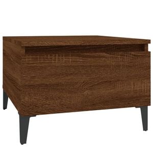 vidaXL Mesa de apoio 50x46x35 cm derivados madeira carvalho castanho