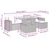 vidaXL 6 pcs conjunto sof&aacute;s de jardim c/ almofad&otilde;es vime PE preto