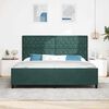 vidaXL Cama Box com cabeceira Verde Escuro 200 x 200 cm Veludo