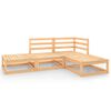 vidaXL 4 pcs conjunto lounge de jardim pinho maci&ccedil;o