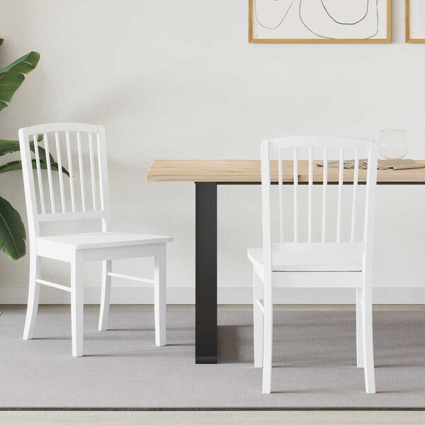 vidaXL Cadeiras de Jantar 2 pcs Branco 50 x 52,5 x 91 cm
