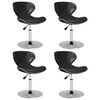 vidaXL Cadeiras de jantar 4 pcs couro artificial preto