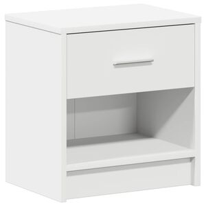 vidaXL Mesa de cabeceira com gaveta 39x28x41 cm branco