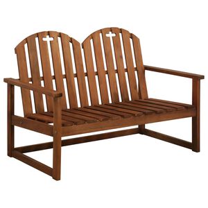 vidaXL Banco de jardim 110 cm madeira ac&aacute;cia maci&ccedil;a