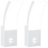 vidaXL Candeeiros parede LED exterior c/ sensor 2 pcs alum&iacute;nio branco