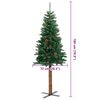 vidaXL Árvore de Natal Slim com 300 LEDs com suporte Verde 180 cm