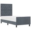 vidaXL Cama Box com cabeceira Cinzento escuro 80 x 200 cm Veludo