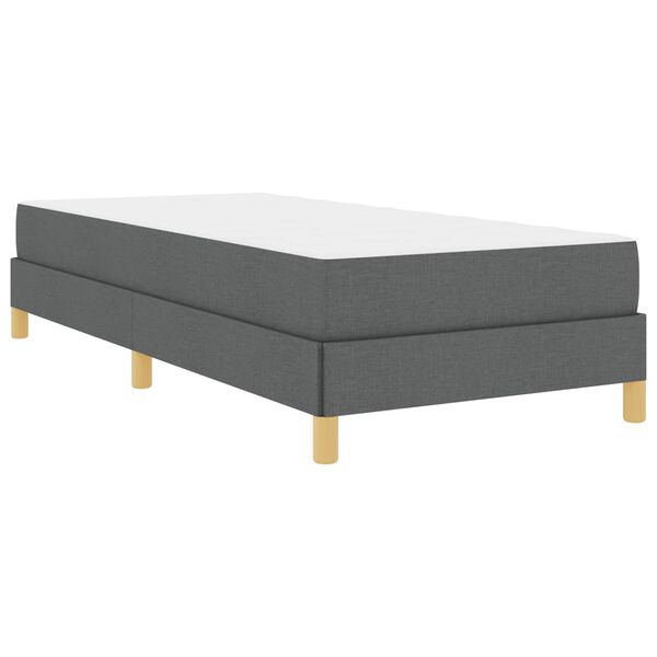 vidaXL Cama Box Cinza Escuro 100 x 200 cm tecido