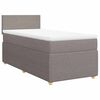 vidaXL Cama com molas/colch&atilde;o 80x200 cm tecido castanho-acinzentado