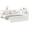 vidaXL Cama com estante sem colch&atilde;o 150x200 cm pinho maci&ccedil;o branco