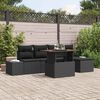 vidaXL Conjunto de Jantar para Jardim 6 pcs Preto e Marrom