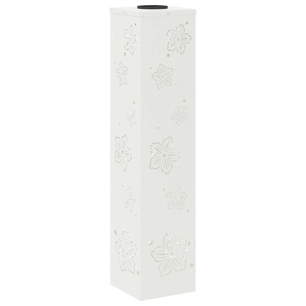 vidaXL Luz Solar LED de Caminho 2 pcs Branco A&ccedil;o Laminado a Frio