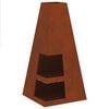 vidaXL Bowl de Fogo Ferro Enferrujado 50 x 50 x 100 cm A&ccedil;o Corten
