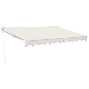 vidaXL Toldo retr&aacute;til 3x2,5 m tecido e alum&iacute;nio cor creme