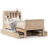 vidaXL Cama com estante sem colch&atilde;o 90x190 cm pinho maci&ccedil;o
