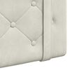 vidaXL Cabeceira Suspensa Creme 170 x 55 x 5 cm Veludo