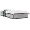 vidaXL Estrutura cama 100x200 cm derivados madeira/metal cinza sonoma